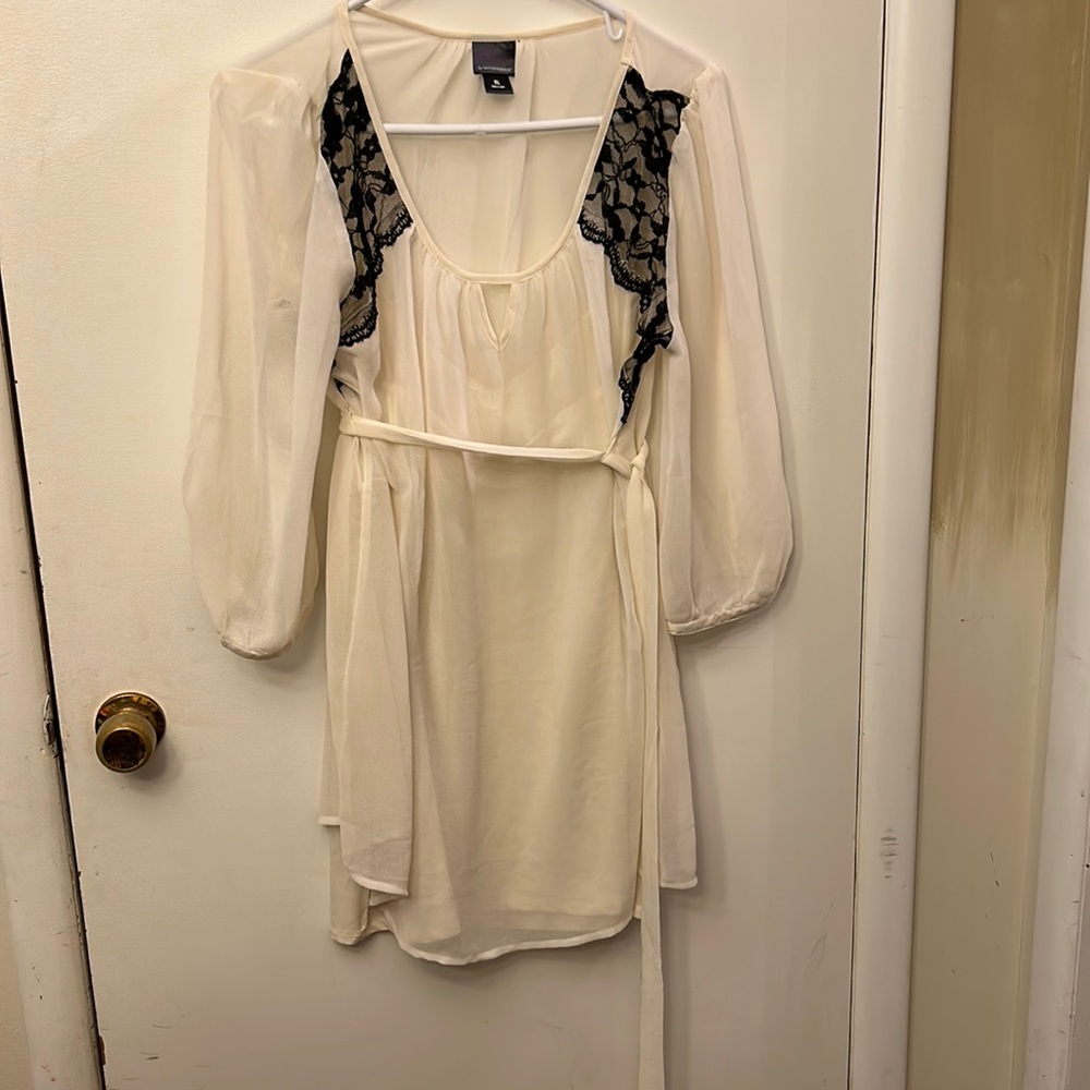 Oh Baby By Motherhood Cream/Black Dress/Tunic Size XL